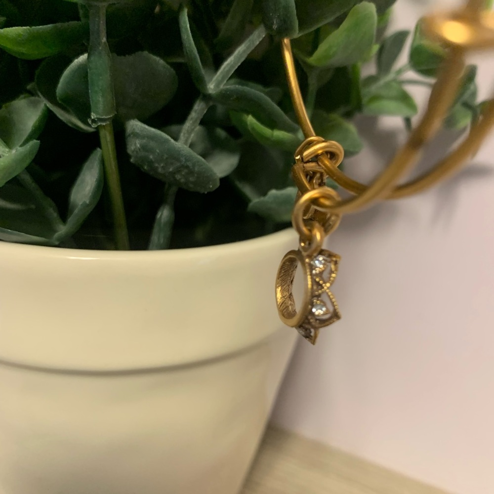 Alex & Ani "Queens Crown" Bangle Bracelet In Rafaelian Gold - Picture 9 of 10
